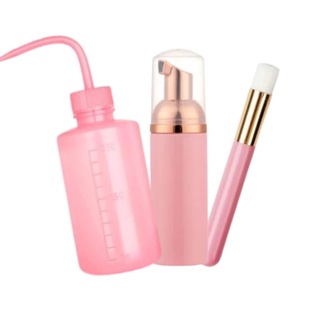Kit Limpeza Extensão de Cílios Com Pump Espumador Pincel e Pisseta em Oferta na Shopee