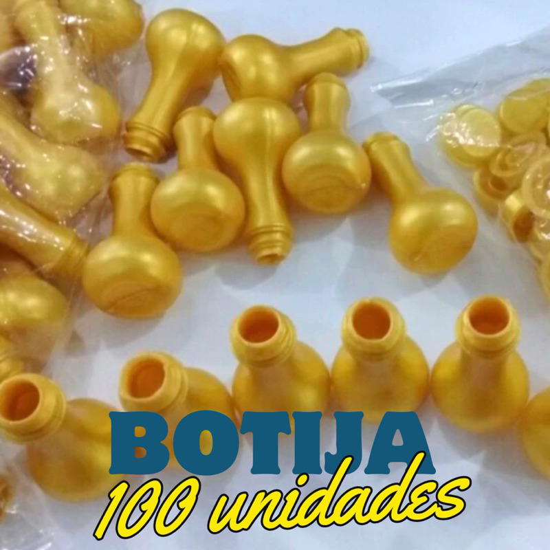 Botija Flaconete 8ML Dourada Sem Óleo de Unção para Igreja e Campanhas