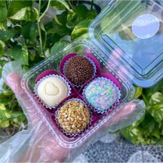 Embalagem Pote Quadrado com Tampa Articulada S641 Para Doce Bolo Brigadeiro  50-100 UNIDADES em Oferta na Shopee