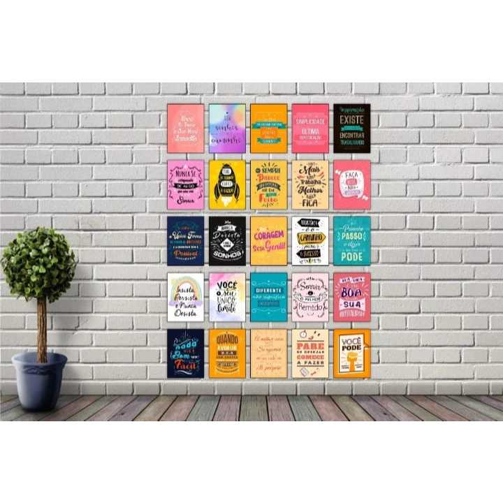 Kit 10 Quadros Decorativos Frases Motivacionais