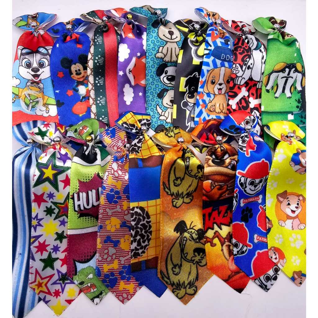 Kit Gravatas Pet Banho e tosa Machos