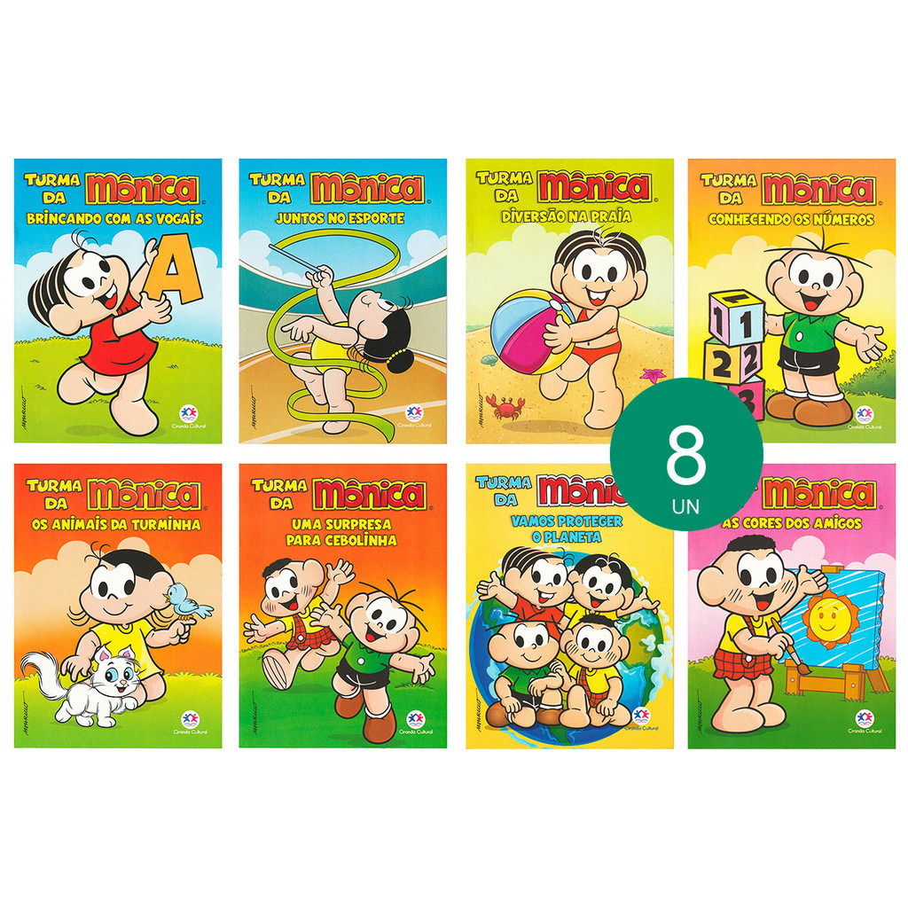 Kit 8 Livrinhos Turma Da Mônica ideal para Lembrancinha De Aniversário e festas oferta — imagem 2 de 2
