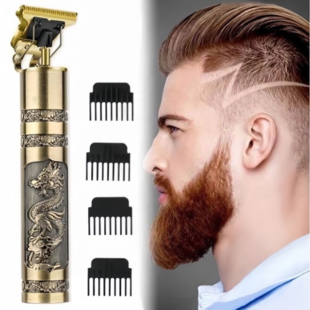Máquina de cortar cabelo barbeiro dragão profissional elétrica bateria recarregável