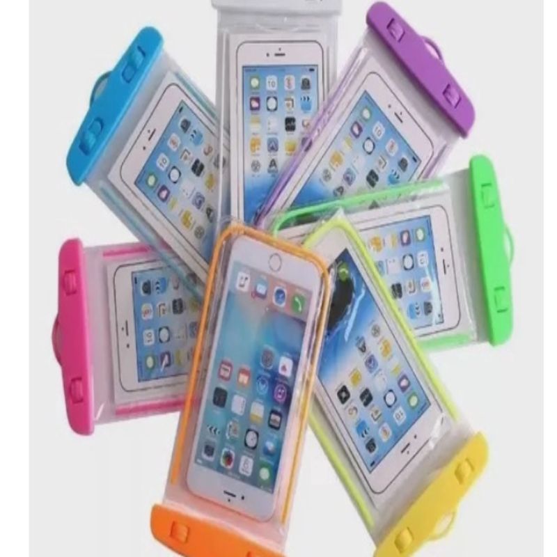 Capinha Prova D'água Celular Cordão Pescoço E Braçadeira Capa Top