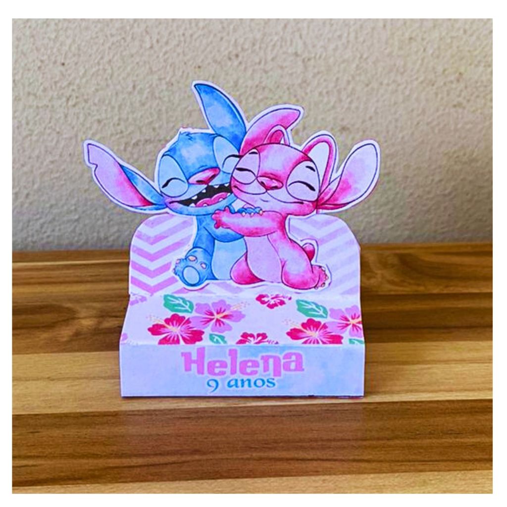 Porta Bis Duplo Lilo e Stitch / Lembrancinha Caixinhas Personalizada