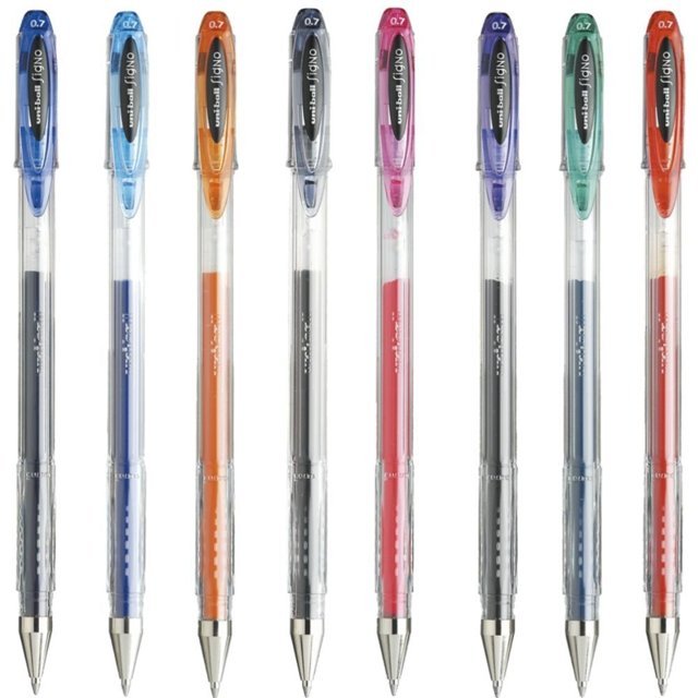 Caneta Gel Glitter UNI-BALL Signo Neo 0,7mm Material Escolar Volta As Aulas