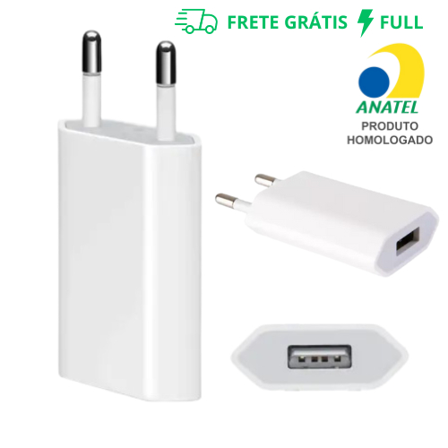 CARREGADOR TOMADA FONTE PLUG ADAPTADOR FONTE PARA IOS USB 5V 1.5A BIVOLT