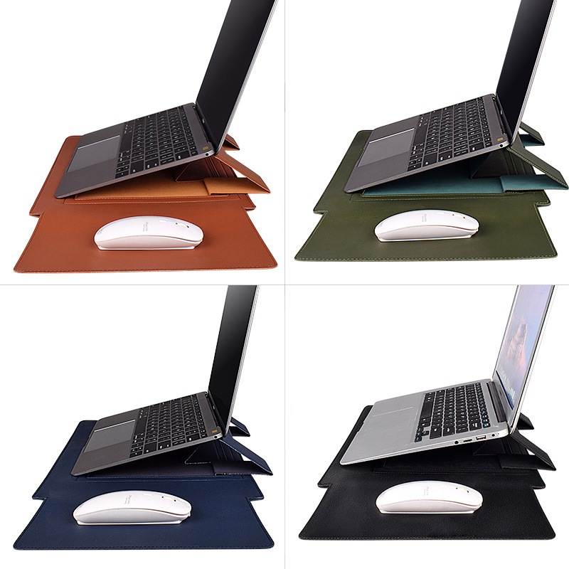 Capa Para Notebook Stand Macia De Couro PU Macbook Air Pro 13,3 14 Bolsa De 15,4 Polegadas Xiaomi DELL em Oferta na Shopee