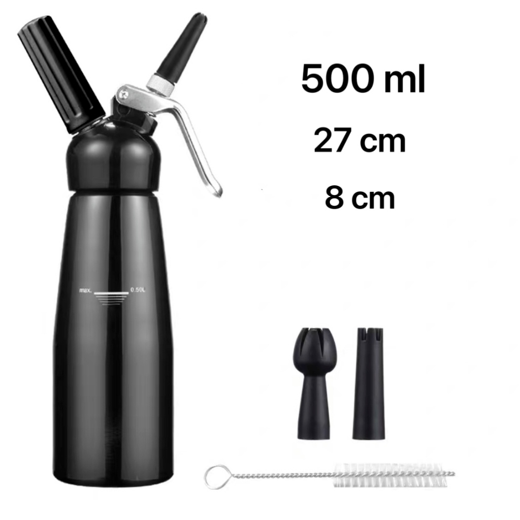 Garrafa Sifão Chantilly Gourmet Profissional 500ml 3 Bicos em Oferta na Shopee