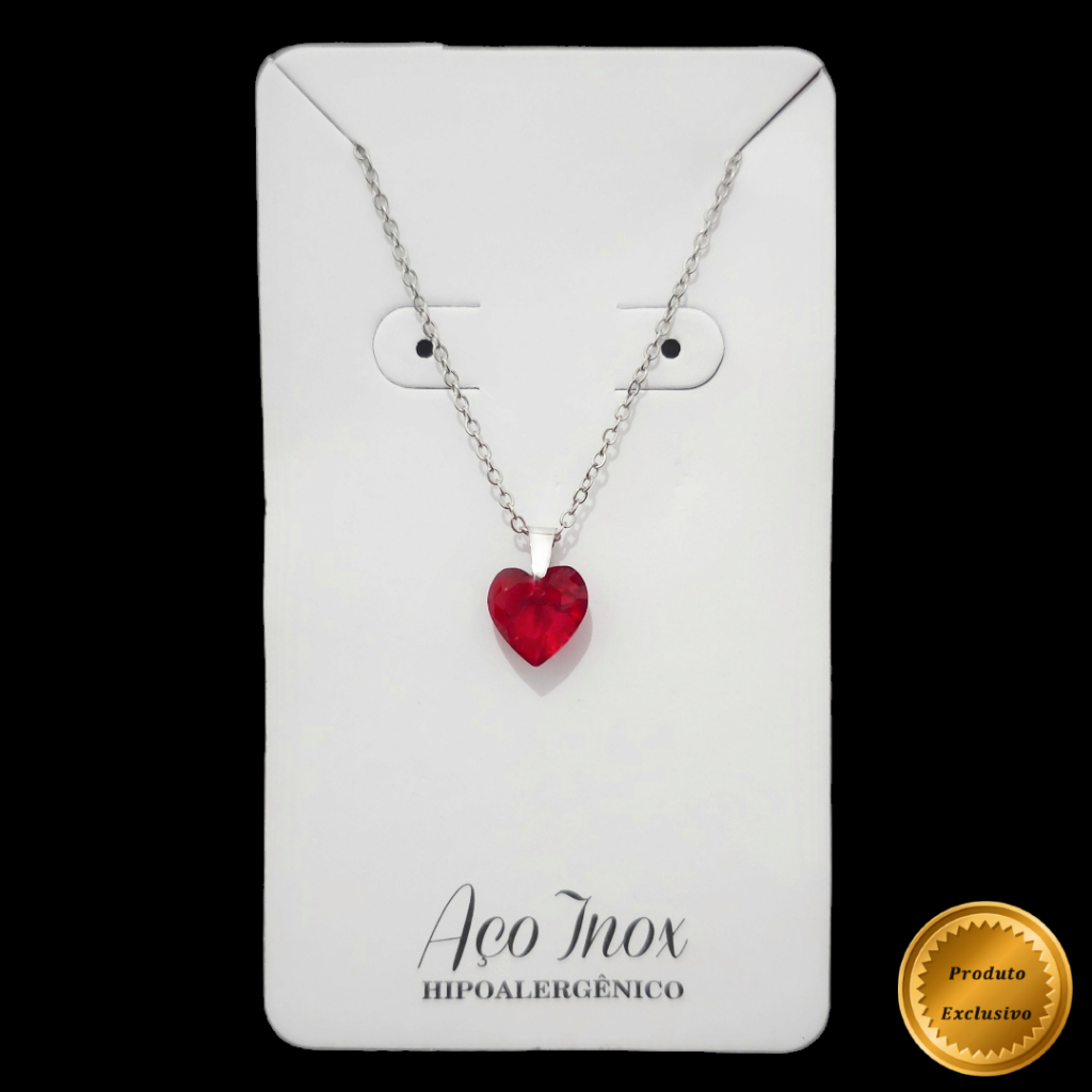 Colares Aço Inox Diversos Modelos de Colar Aço Inox Ponto Luz e Coração em Oferta na Shopee