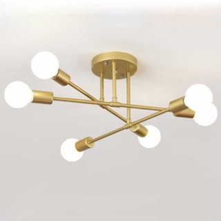 Lustre Pendente Nórdico 6 Lampadas ideal para sala de jantar sala de estar quarto