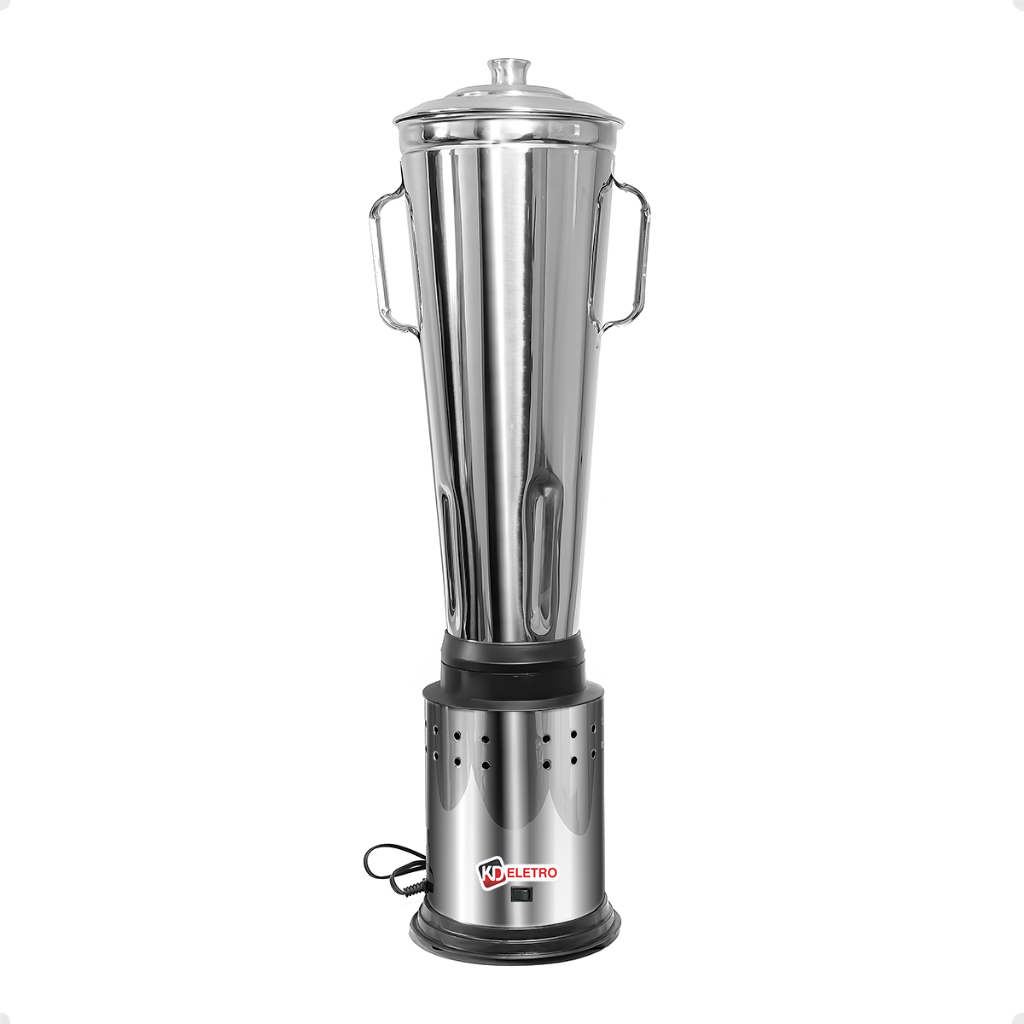 Liquidificador Industrial  Baixa Rotação 10 Litros Preto e Prata com Jarra de Aço Inox Bivolt