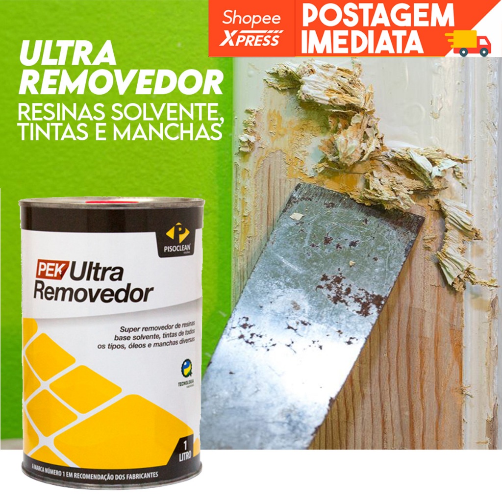 Pek Ultra tira Resinas Ceras Óleo Tintas Pisoclean 1L