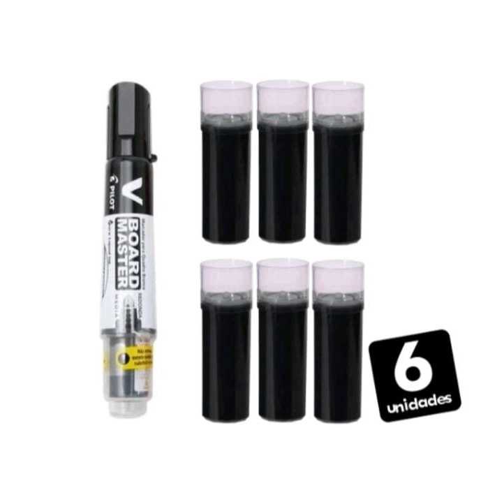 Pincel Quadro Branco Pilot V-board Master + 06 Refil em Oferta na Shopee