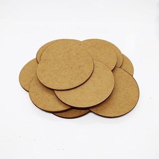 kit 4un Para Descanso De Copo Bolacha Redonda MDF 2,8mm