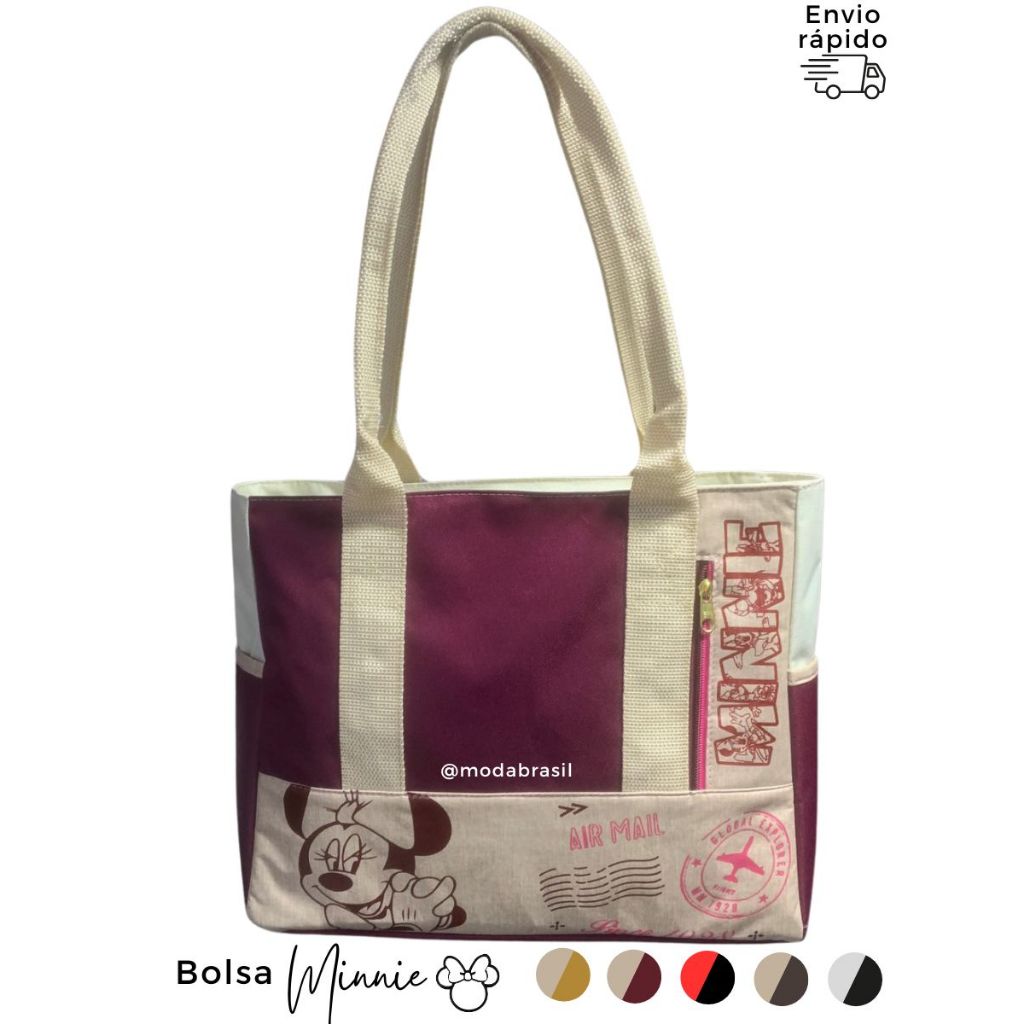 Bolsa Minnie Escola Faculdade em Oferta na Shopee
