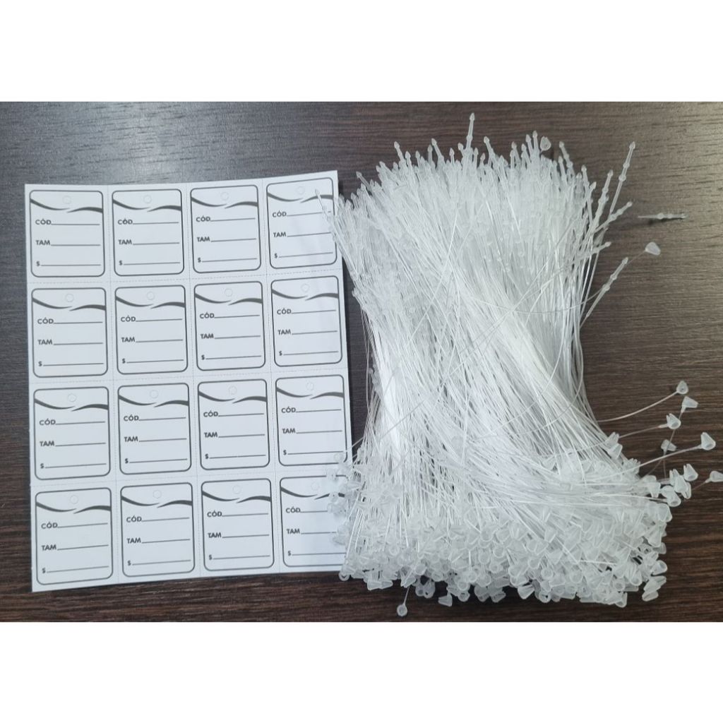 Kit Trava Anel 1000 unidades (125mm) e 1000 Etiquetas de preço em Oferta na Shopee