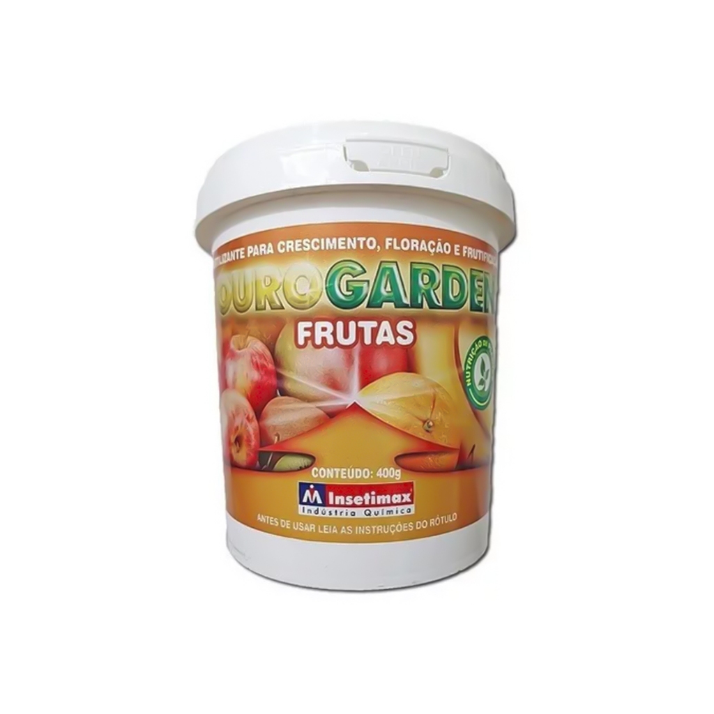 Fertilizante Organomineral Frutas Ourogarden 400gr Insetimax em Oferta na Shopee