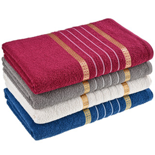Kit 4 ou 2 Toalhas de Banho Premium Grande 70 x 140 cm 100% Algodão Alta Absorção Laune Ha...