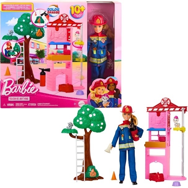 Boneca Barbie Profissões Playset Bombeira - Mattel HRG55 em Oferta na Shopee