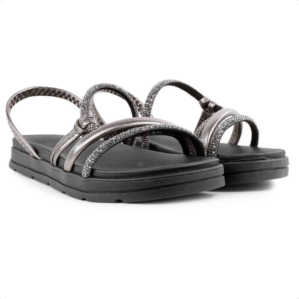 Sandália Papete Moleca Tiras Glitter Feminina 100% Original Com Nota Fiscal e Garantia - Women Shoes