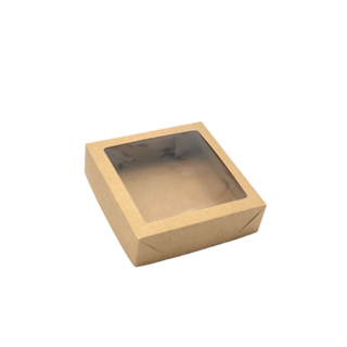 20 Caixas de Papel Cartão ou Kraft Com Visor- 15x15x4 | Para Presentes, Cosméticos ou Artesanatos em Oferta na Shopee