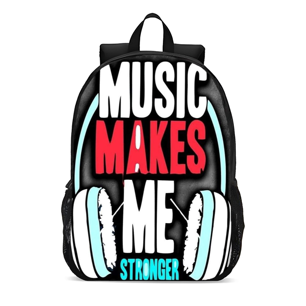 Mochila Escolar Infantil Juvenil música som fone de ouvido stranger som volta as aulas promoção