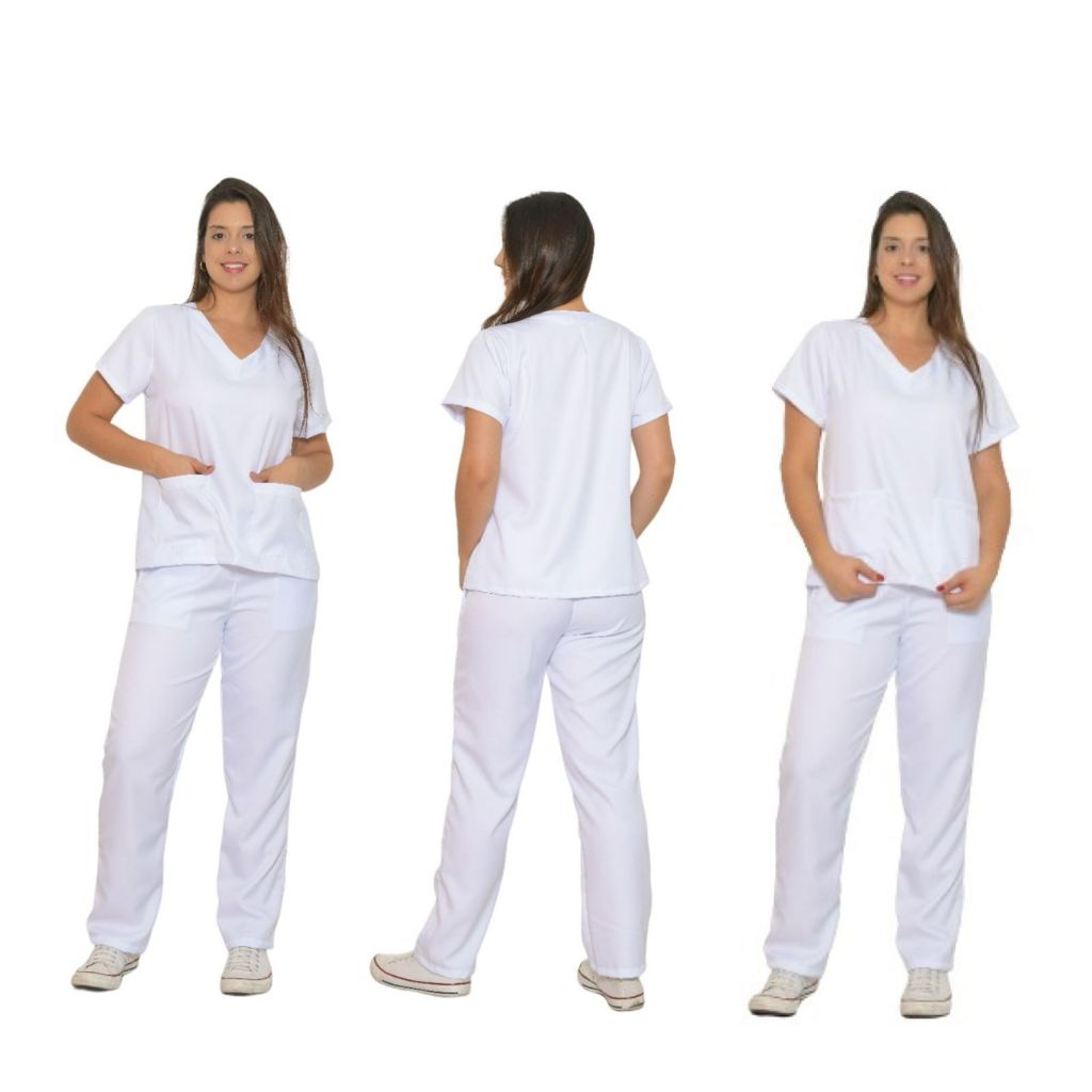Conjunto Enfermagem Uniformes Profissional Hospitalar Médico Pijama Cirúrgico Unissex 10
