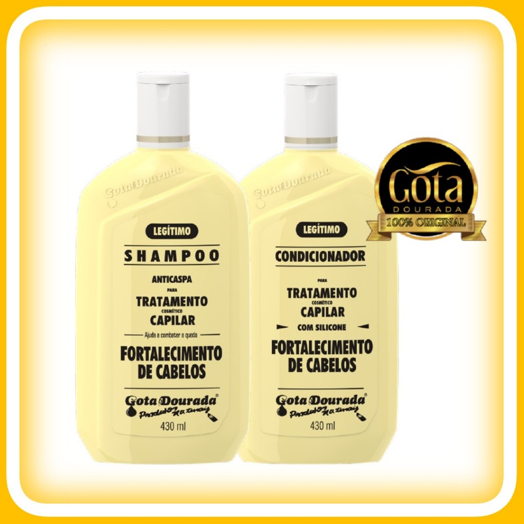 Kit Shampoo Condiciondor Gota Dourada Fortalecimento Tradicional Alho
