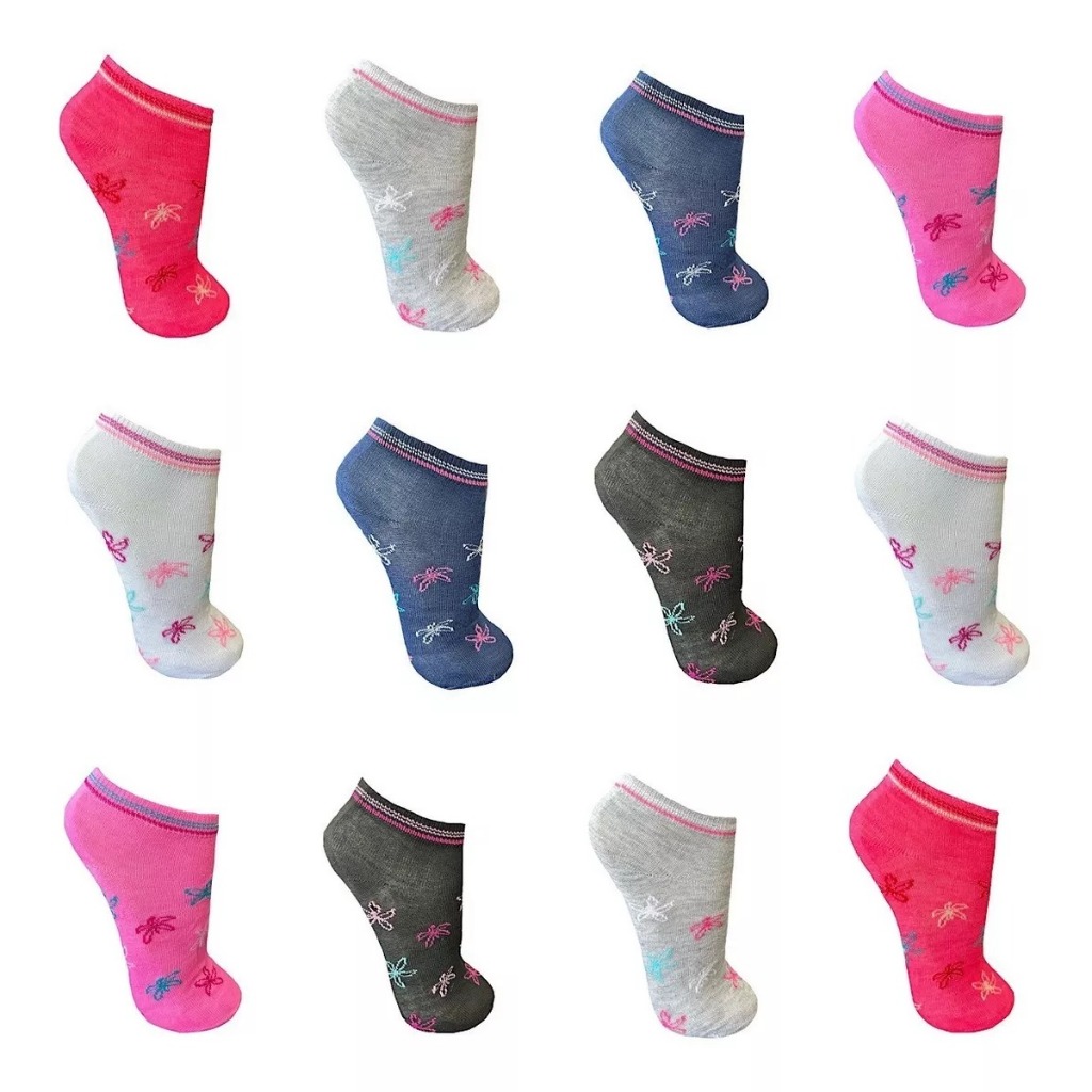 Kit 12 Pares Meias Feminina Algodão 36 Ao 40 / Kit com 3, 6 e 12 pares escolha na variação em Oferta na Shopee