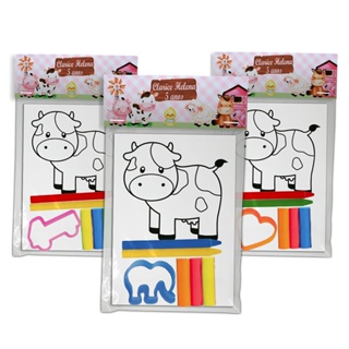 Unidades Personalizável De Kit Colorir Premium Festa Infantil Comemoração Tema Fazendinha em Oferta na Shopee