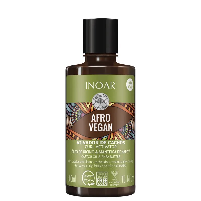 Inoar Afro Vegan - Ativador de Cachos 300ml em Oferta na Shopee