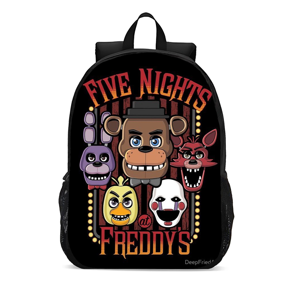 Mochila Escolar Infantil Juvenil jogo FNAF desenho suspense brinquedos personagens promoção
