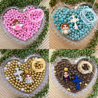 Kits para montagem de terço em biscuit! em Oferta na Shopee