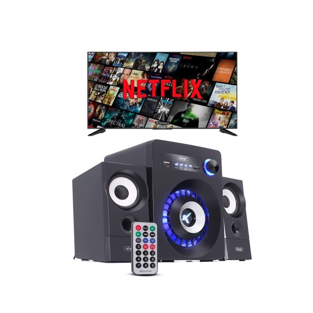 Home Theater Bluetooth 16w Com Subwoofer 2.1 Caixa De Som Com Radio FM Soundbar para Tv P2 Controle em Oferta na Shopee