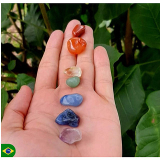 Kit Pedra dos Chakras de Bolso Equilíbrio Pedras Minerais Roladas em Oferta na Shopee