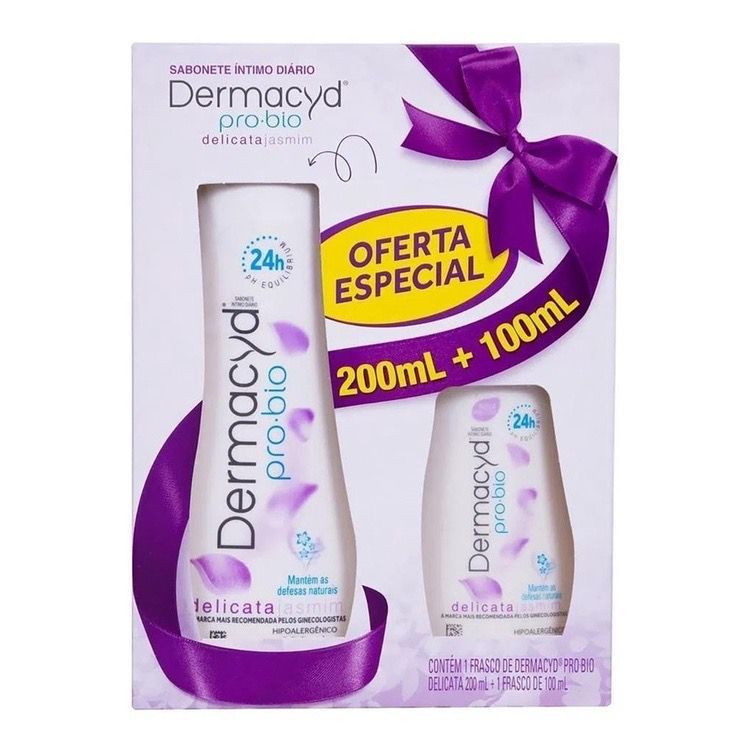Kit Sabonete Líquido Íntimo Dermacyd Delicata Jasmim 200ml + 100ml