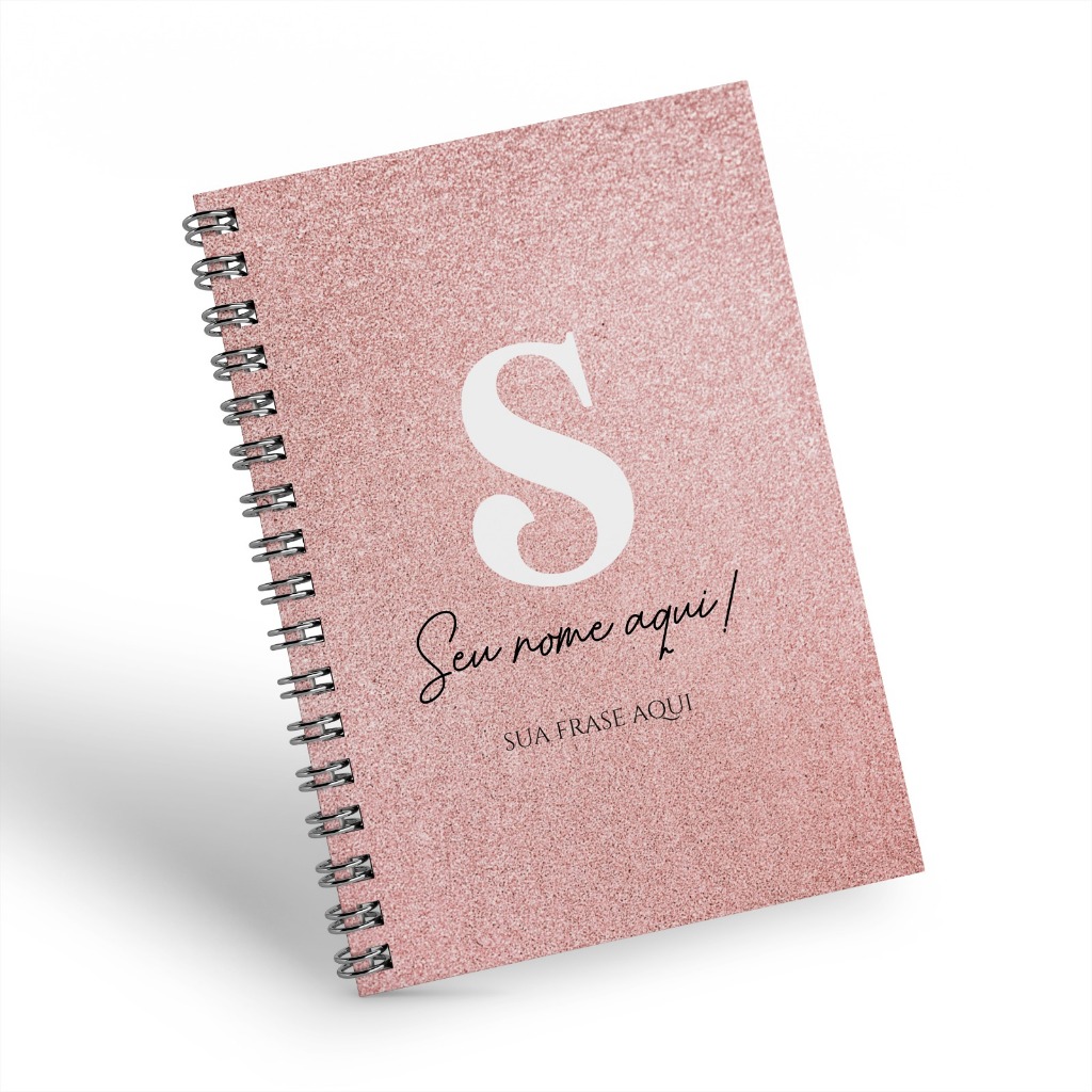 Agenda 2026 Personalizada Glitter Rosa em Oferta na Shopee