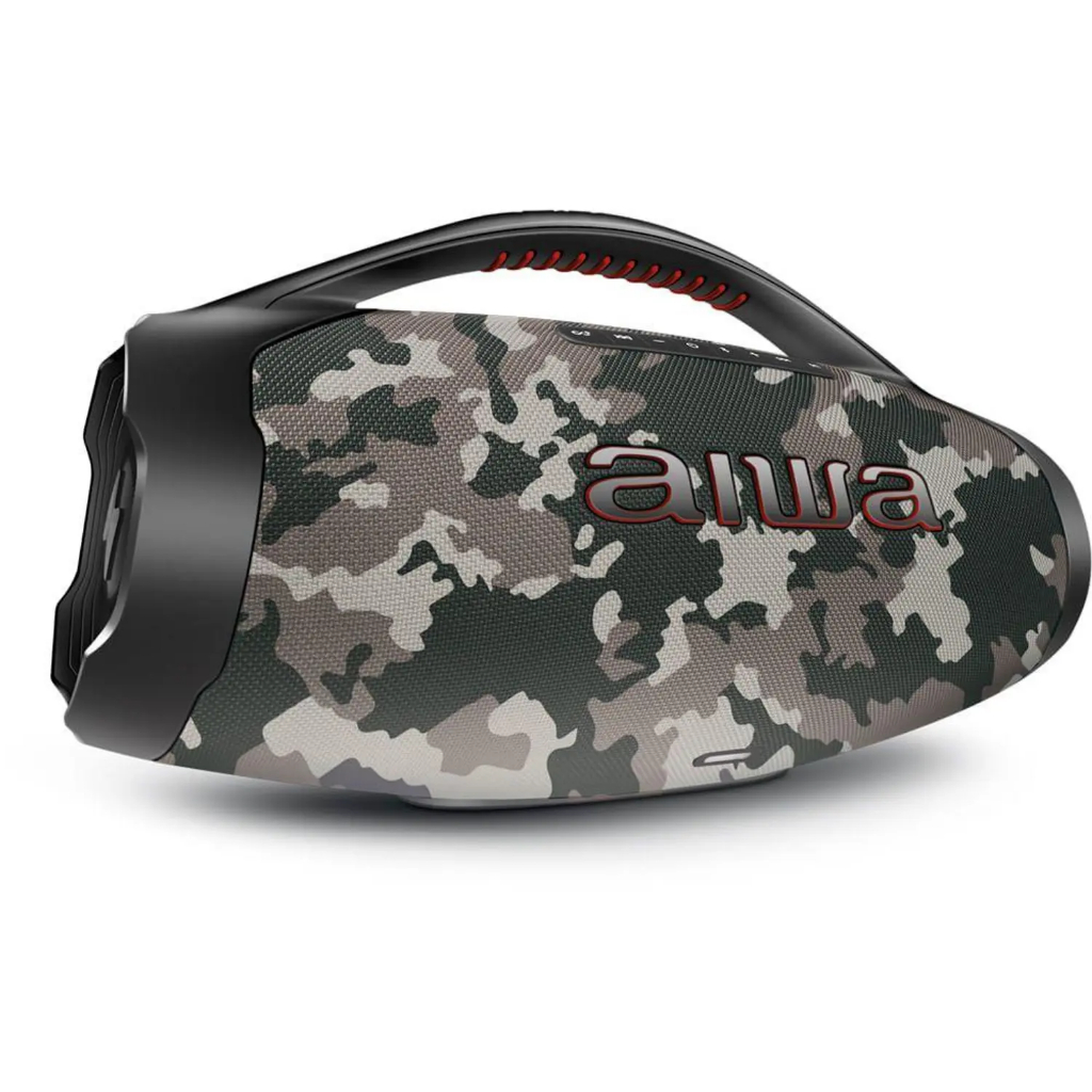 Caixa de Som Boombox Plus AIWA BBS-01-BG 200W BT 30H IP66 USB Cinza