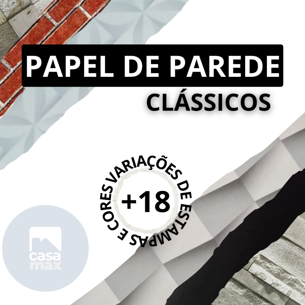 Papel De Parede Clássico Variedades de Estampas e Cores Autoadesivo 5Mx45CM