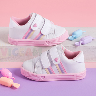 Tênis Infantil Menina Brilho Delicado Coração Criança Confortável Estiloso Star Bebê Volta ás Aulas em Oferta na Shopee