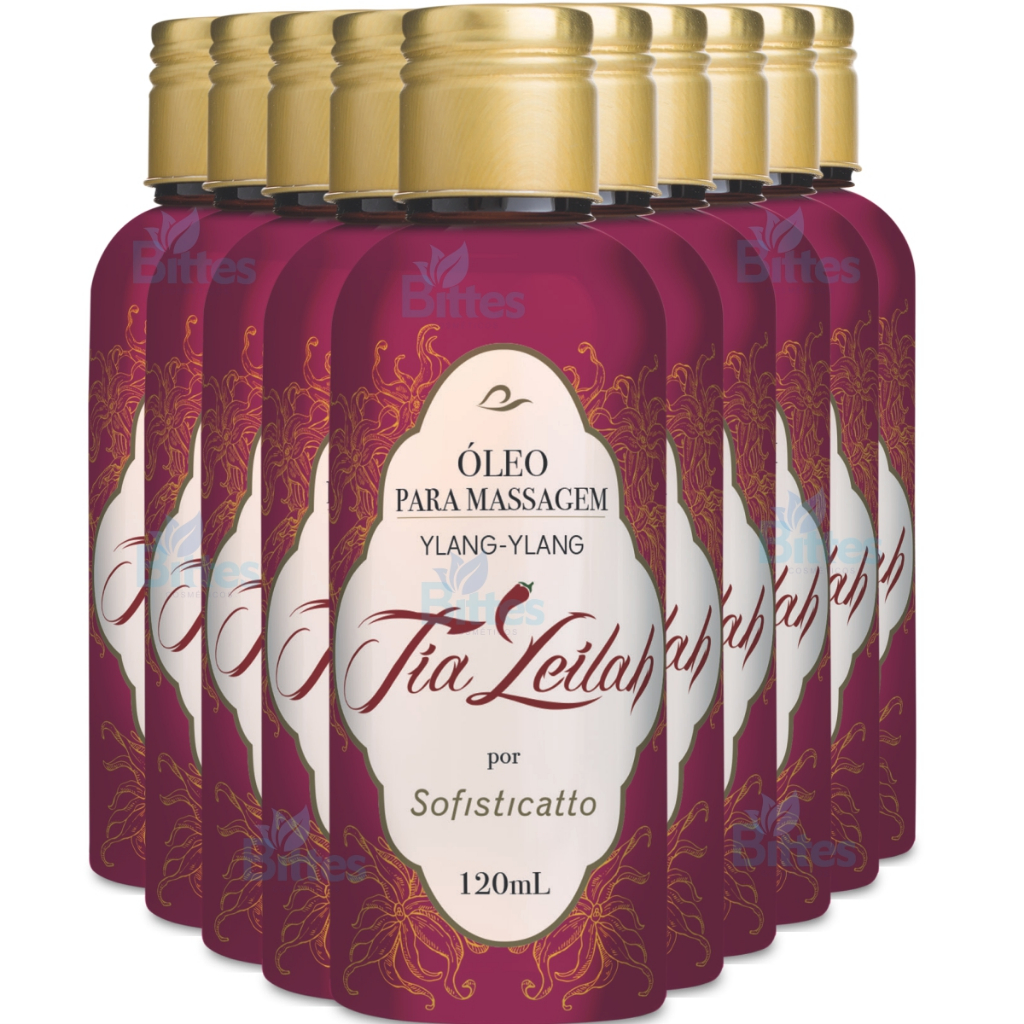 10 ÓLEO PARA MASSAGEM TIA LEILAH SOFISTICATTO COSMÉTICOS