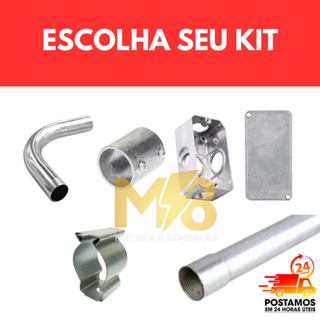 BARRA ELETRODUTO GALVANIZADO  1 POLEGADA CONDULETE ALUMINIO , CURVA , LUVA, ABRAÇADEIRA, 1 POLEGADA. em Oferta na Shopee