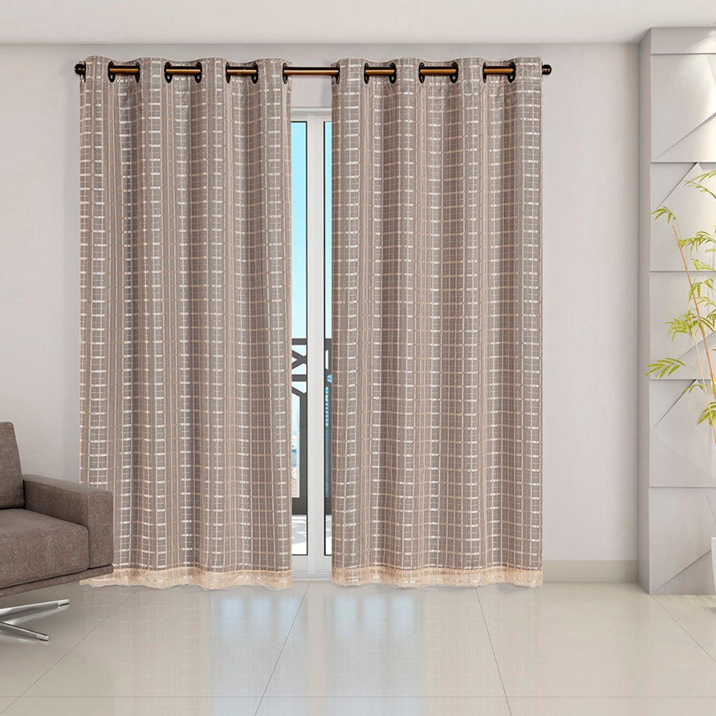 Cortina Blackout Blecaute Pvc Com Voil Xadrez Veda Luz  Janela Porta em Oferta na Shopee