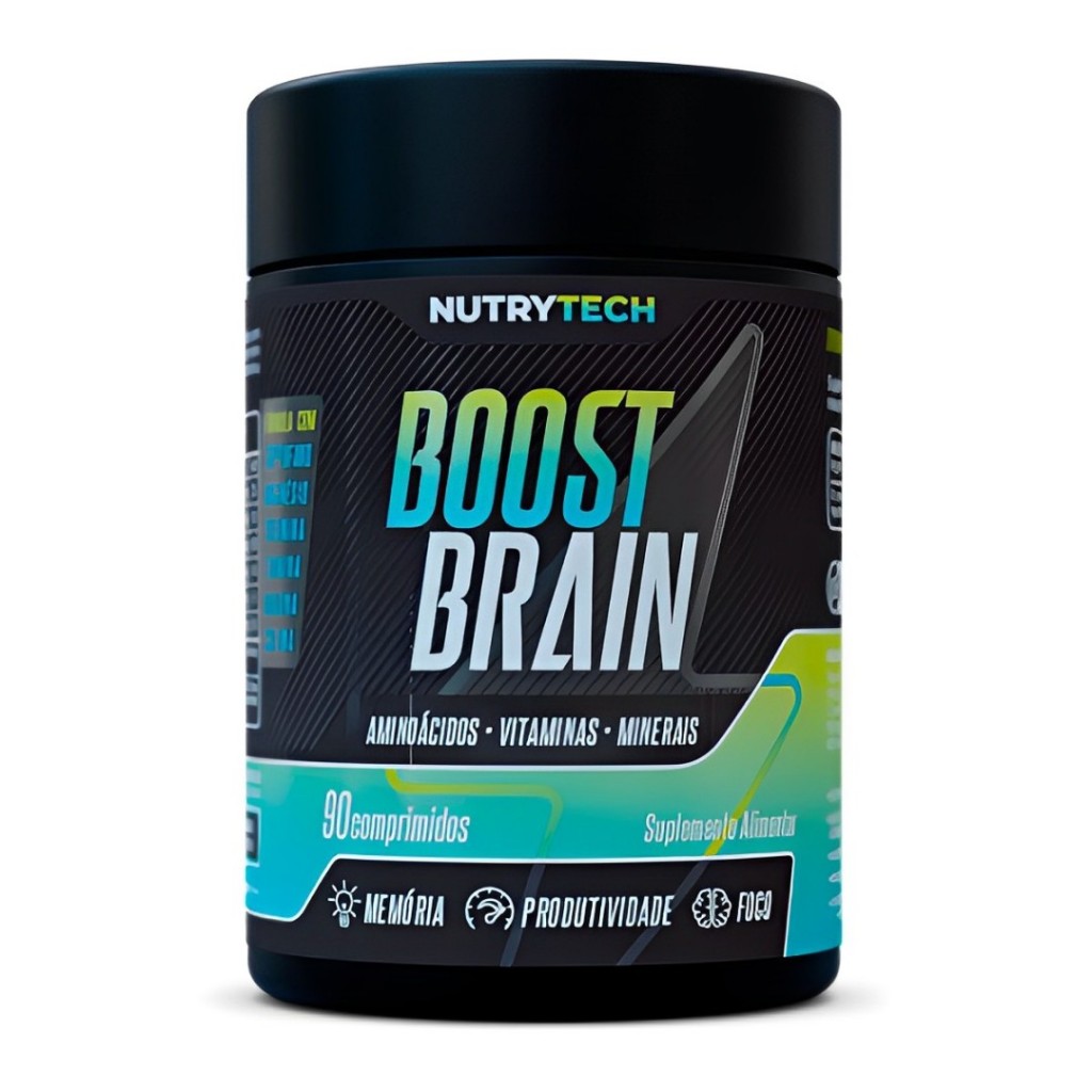 Boost Brain - Mémoria, Produtividade, Foco - 90 Comprimidos - Nutrye