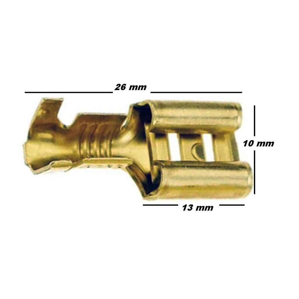 Terminal Encaixe Fêmea Automotivo Tipo Faston 10mm - 5 Peças · foto 2
