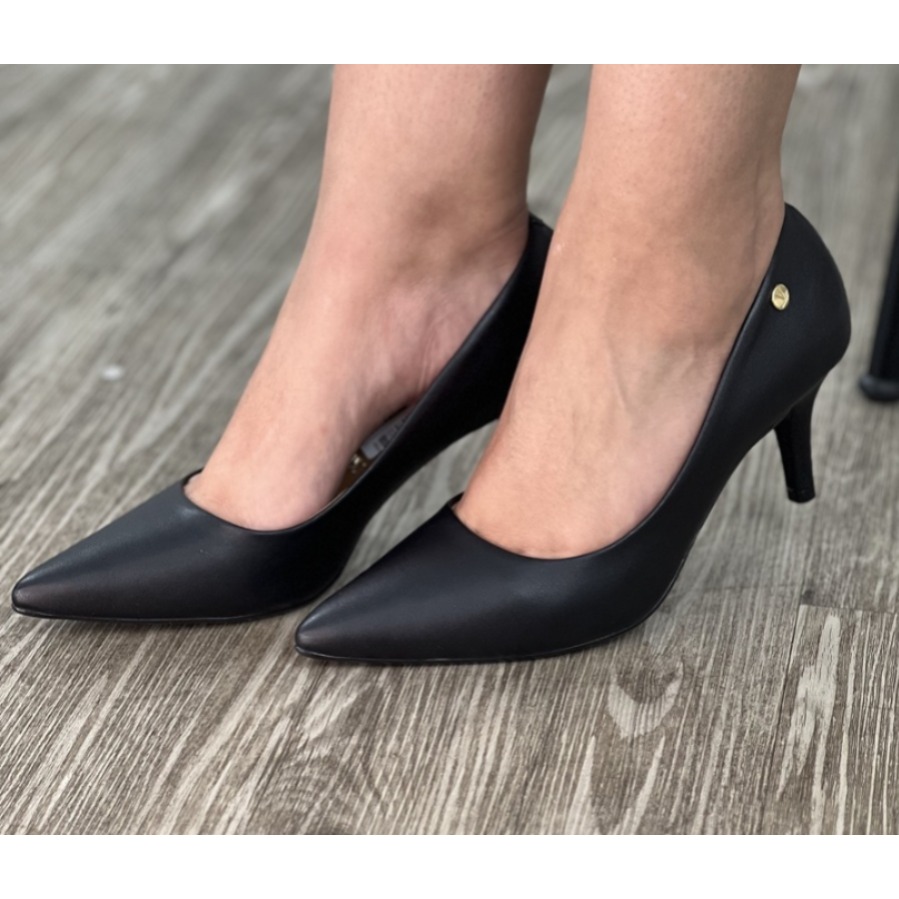 Scarpin Feminino 1185.702 Sapato Vizzano Salto Fino Baixo Bico Fino Social - ENVIO IMEDIATO