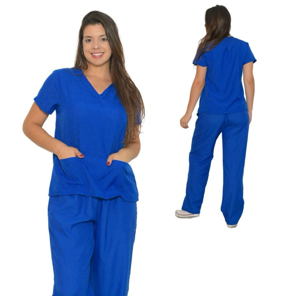 Pijama Médico Unissex Hospitalar/Cirúrgico Scrub Uniforme profissional 10
