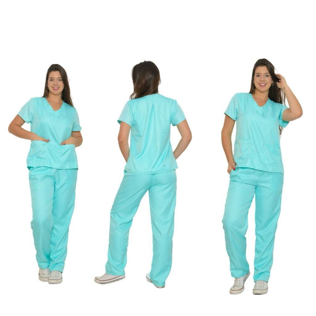 Pijama Cirúrgico Scrub Conjunto Enfermagem Unissex Uniforme Hospital Clinicas 10