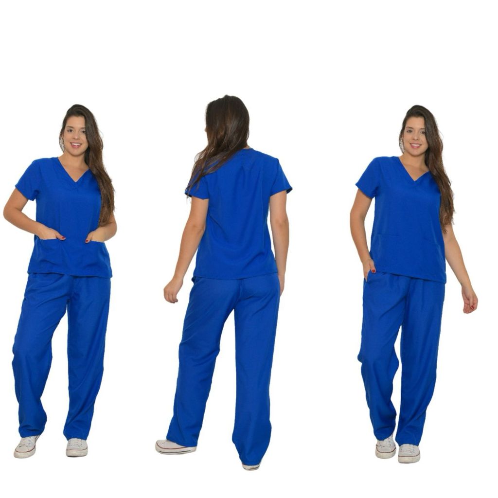 Pijama Scrub Unissex Hospitalar conjunto cirúrgico Uniforme Profissional 10